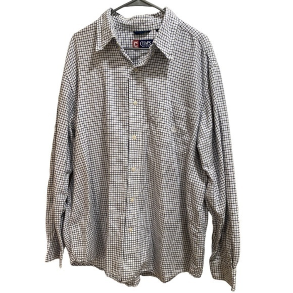 Men’s Chaps Long‎ Sleeve Button Up size XL, EUC